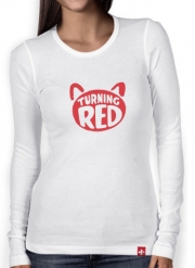 T-Shirt femme manche longue Alerte rouge panda roux