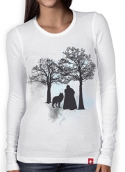 T-Shirt femme manche longue Wolf Snow
